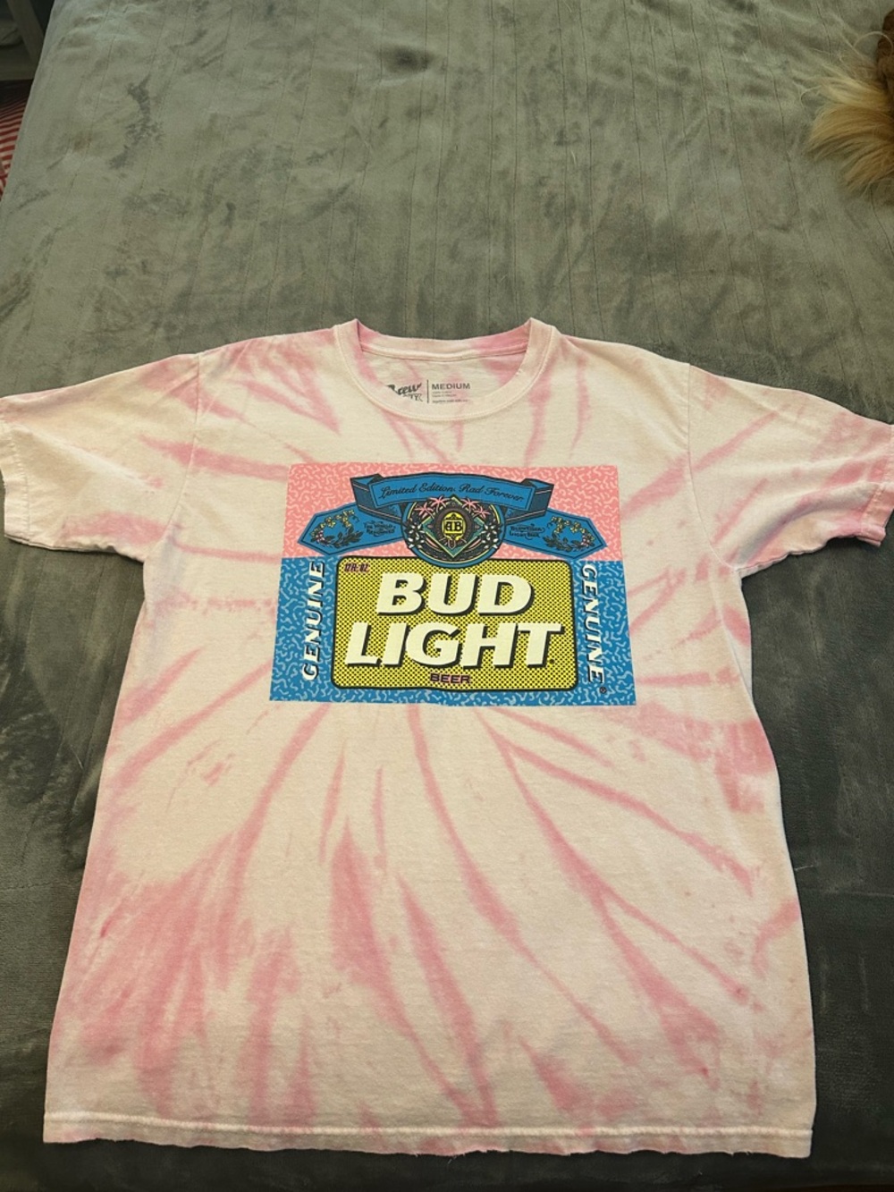 Bud Light Pink Tie-Dye Graphic Tee - Short Sleeve